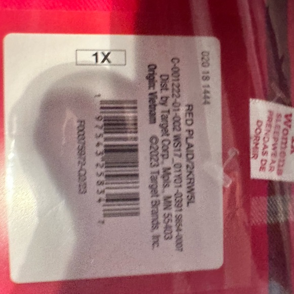 NWT Wondershop Women's Red Plaid Lightweight
Flannel 2pc Pajama Set - Picture 6 of 6